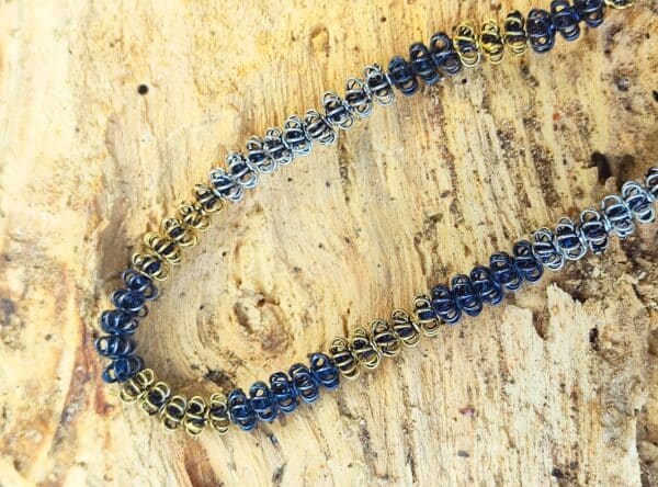Leguan Kette Silber 925 Lapislazuli Lapis poliert Unikat 44 cm