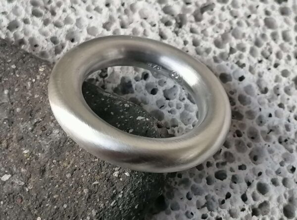 schlichter Designer Ring Silber 925 matt runde Schiene 53