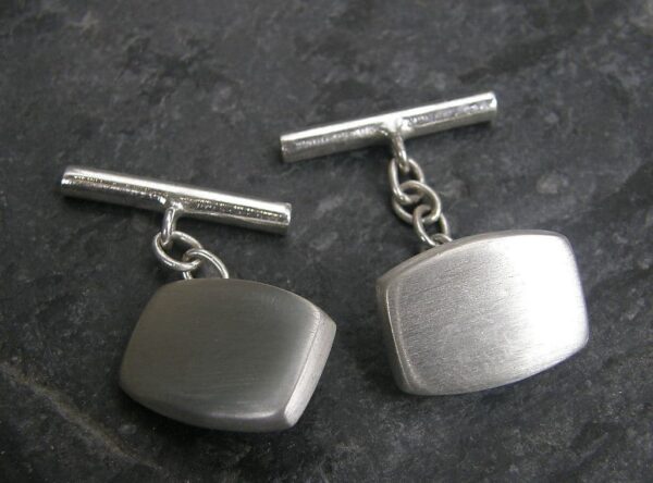 Manschettenknöpfe Silber 925 matt
