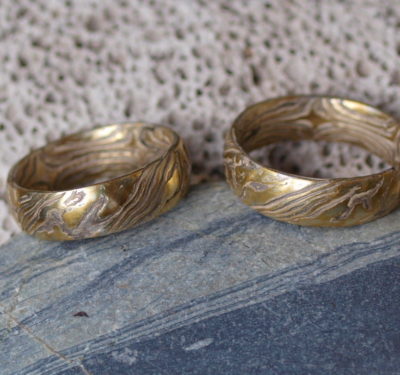 Unikat Ring Silber 925 grob geschmiedet mit Strukturen Ringröße 54 Rindenstruktur geschwärzt