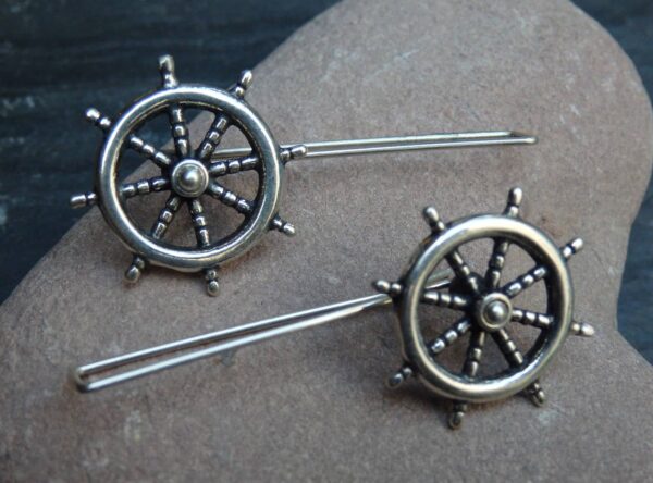 Ohrschmuck Silber 925 Steuerrad Hämatit