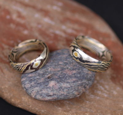 Unikat Ring Silber 925 grob geschmiedet mit Strukturen Ringröße 54 Rindenstruktur geschwärzt